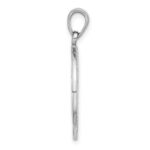 Sterling Silver Rhodium-Plated Polished Star of David in Tree Round Pendant - Image 2