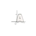 Sterling Silver E-coated Letter A Slide Charm - Image 4