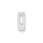 Sterling Silver E-coated Letter D Slide Charm - Image 2
