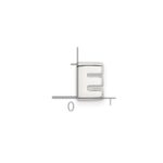 Sterling Silver E-coated Letter E Slide Charm - Image 4