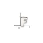 Sterling Silver E-coated Letter F Slide Charm - Image 4