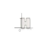 Sterling Silver E-coated Letter H Slide Charm - Image 4