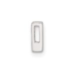 Sterling Silver E-coated Letter I Slide Charm - Image 2