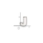 Sterling Silver E-coated Letter J Slide Charm - Image 4