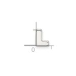 Sterling Silver E-coated Letter L Slide Charm - Image 4