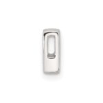 Sterling Silver E-coated Letter P Slide Charm - Image 2