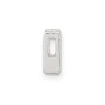 Sterling Silver E-coated Letter V Slide Charm - Image 2
