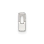 Sterling Silver E-coated Letter X Slide Charm - Image 2