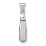Sterling Silver Rhodium-plated Polished CZ Ash Holder Pendant - Image 3
