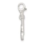 Sterling Silver Polished CZ Guitar with Lobster Clasp Charm - Image 2