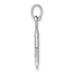 Sterling Silver Rhodium-plated Polished Reversible Scorpio in Circle Zodiac Pendant - Image 2