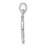 Sterling Silver Rhodium-plated Polished Reversible Sagittarius in Circle Zodiac Pendant - Image 2