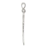 Sterling Silver Diamond-cut Cross Pendant - Image 2