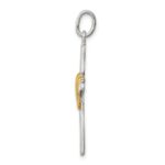 Sterling Silver & Vermeil Draped Cross Pendant - Image 2