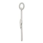 Sterling Silver Satin D/C Draped Cross Charm - Image 2