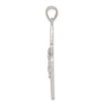 Sterling Silver Polished Crucifix Pendant - Image 2