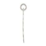Sterling Silver Rhodium-plated Bride & Groom Disc Charm - Image 2
