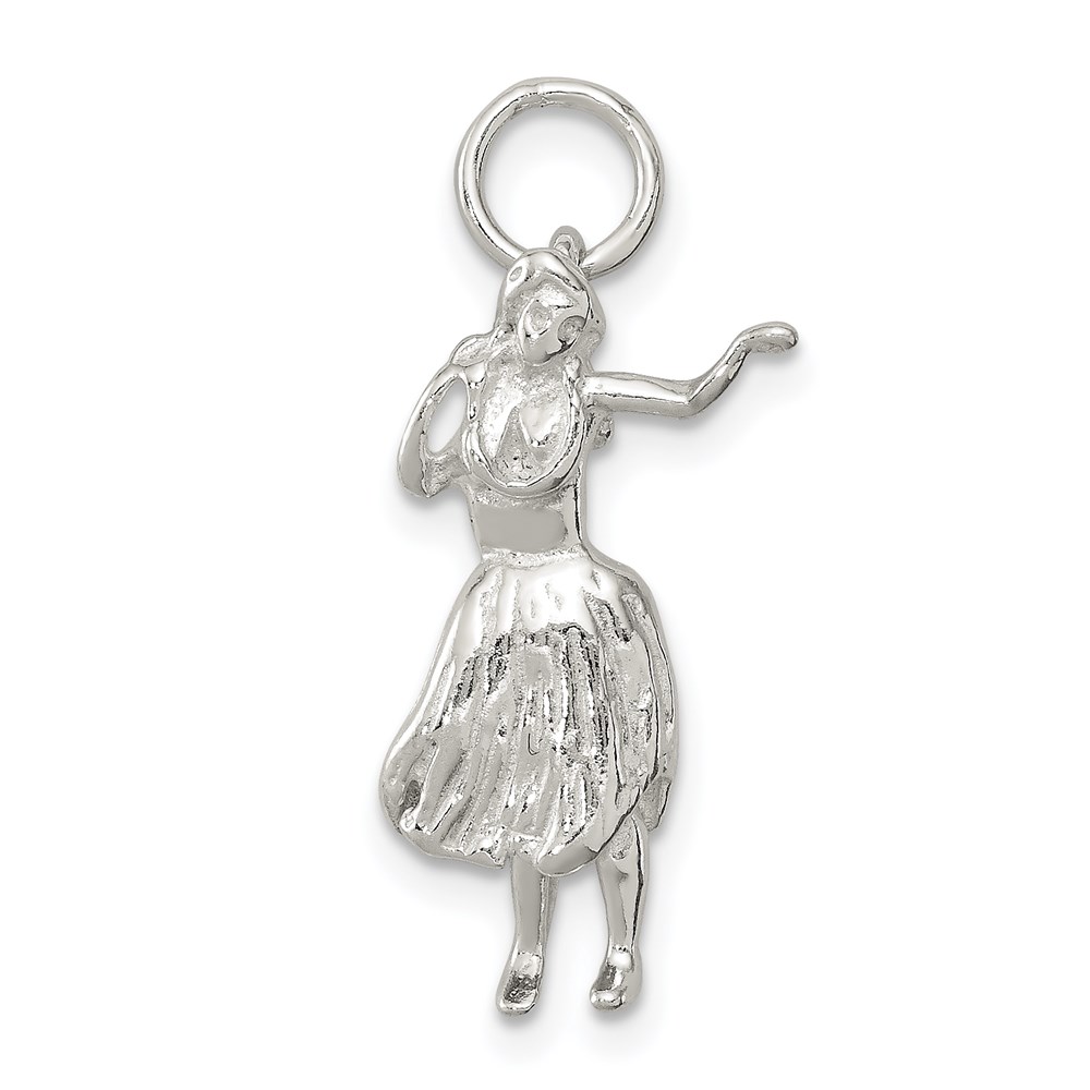 QC220.jpg Sterling Silver Hula Dancer Charm - Image 1
