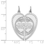Sterling Silver Rhodium-plated Breakapart Mizpah Charm - Image 3