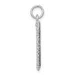 SS Rh-plt Happy Anniversary Polished Front/Satin Back Disc Charm - Image 2