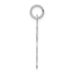 Sterling Silver Rhodium-plated 4-leaf Clover Polished Disc Charm - Image 2
