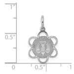 Sterling Silver Rhodium-plated My Confirmation Disc Charm - Image 3