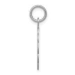 Sterling Silver Rhodium-plated Baptism Disc Charm - Image 2