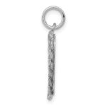 Sterling Silver Rhodium-plated Graduation Cap & Diploma Disc Charm - Image 2