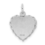 Sterling Silver Rh-plt Graduation Cap & Diploma Polished Disc Cha - Image 3