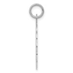 Sterling Silver Rhodium-plated Graduation Day Disc Charm - Image 2