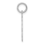 Sterling Silver Rhodium-plated Happy Birthday Disc Charm - Image 2
