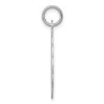 Sterling Silver Rhodium-plated Happy Birthday Disc Charm - Image 2