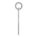 Sterling Silver Rhodium-plated Happy Birthday Disc Charm - Image 2
