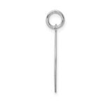 Sterling Silver Rhodium-plated Happy Birthday Disc Charm - Image 2