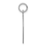 Sterling Silver Rhodium-plated Poodle Disc Charm - Image 2