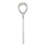 Sterling Silver Rhodium-plated Letter A Initial Pendant - Image 2