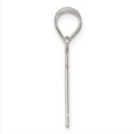 Sterling Silver Rhodium-plated Letter B Initial Pendant - Image 2