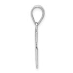 Sterling Silver Rhodium-plated Letter G Initial Pendant - Image 2