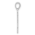 Sterling Silver Rhodium-plated Letter I Initial Pendant - Image 2