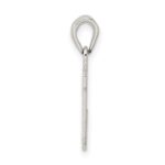 Sterling Silver Rhodium-plated Letter J Initial Pendant - Image 2