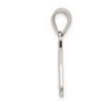 Sterling Silver Rhodium-plated Letter K Initial Pendant - Image 2