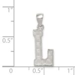 Sterling Silver Rhodium-plated Letter L Initial Pendant - Image 3