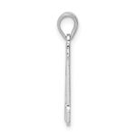 Sterling Silver Rhodium-plated Letter M Initial Pendant - Image 2