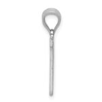 Sterling Silver Rhodium-plated Letter N Initial Pendant - Image 2