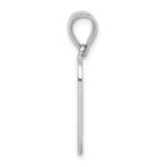 Sterling Silver Rhodium-plated Letter O Initial Pendant - Image 2