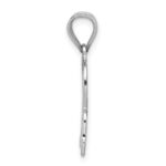 Sterling Silver Rhodium-plated Letter R Initial Pendant - Image 2