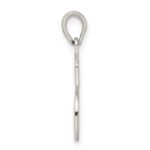 Sterling Silver Rhodium-plated Letter S Initial Pendant - Image 2
