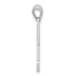 Sterling Silver Rhodium-plated Letter T Initial Pendant - Image 2