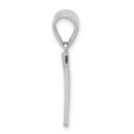 Sterling Silver Rhodium-plated Letter W Initial Pendant - Image 2