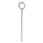 Sterling Silver Rhodium-plated Letter A Initial Pendant - Image 2